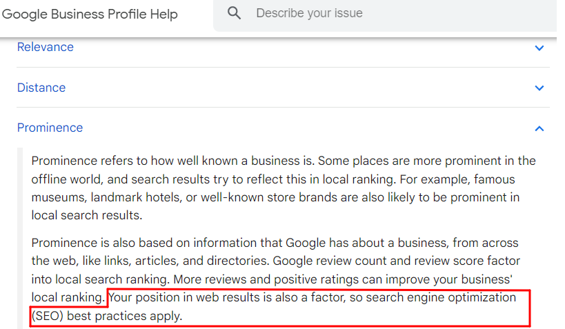Doing SEO is Google's suggestion for getting higher ranking